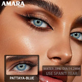 Popxstar  1 pair Colored Contact Lenses Natural Look Green Lenses Gray Contact color Lenses Beauty Pupil Eye Cosmetics Yearly Use