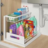 Kitchen Sink Storage Rack 2 Tier Under Sink Organizers And Storage Solutions Multi-purpose Bathroom Shelf Kitchen Organizer