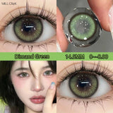 2pcs New Fashion Color Contact Lenses for Eyes Beauty Green Pupils Degrees 0 to -8.00 Yearly Cosmetic Free Shipping