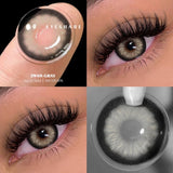 Popxstar 2pcs Natural Color Contact Lenses for Eyes Gray Contact Lens Yearly Fashion Blue Contact Lens Colored Eye Contacts