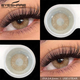 2pcs Natural Color Contact Lenses for Eyes Soft Lenses Colorful Beauty Pupils Gray Brown Contacts Yearly Blue Eye Lens