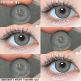 Popxstar  1 Pair Black Series Contact Lenses for Eyes Big Blakc Eyes Softlens Beautiful Pupils Natural Brown Lens Yearly Cosmetic