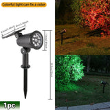 Popxstar 9 LED Solar Spot Lights IP65 Waterproof Outdoor RGB Solar Landscape Lights Brightness Adjustable for Garden Yard Palm Trees