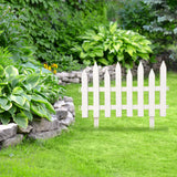 Popxstar 50x42cm White Plastic Garden Fence Border Decoration Plant Flower Protect Garden Fence For Yard Lawn Driveway Christmas Tree