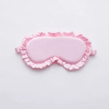 Popxstar Silk Ruffle Sleep Eye Mask Soft Sleeping Eye Covers Multicolor Night Dream Blackout Eye Patches for Woman Man to Sleep Better