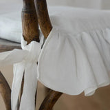 Popxstar 2pcs Ruffled Square Cushion Cover Solid Color Soft Breathable Cute Plain Home Decor Dining Chair Boho Style 100% Cotton Cottage