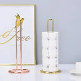 Popxstar Stainless Steel Kitchen Roll Paper Towel Holder Bathroom Tissue Stand Dining Table Vertical Napkins Rack Kitchen Storage Shelf