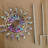 Popxstar  1pc Magical Kinetic Metal Windmill Spinner Unique Wind Powered Catchers Creative Patio Garden Lawn Outdoor Courtyard Decoration