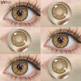 Color Contact Lenses Beauty Natural Eye Contact  Fashion Brown Lens Makeup Green Lens Yearly Beauty Gray Lens For Party