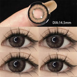 1pair/2pcs Blue Comic Eye Fashion Color Contact Lenses Lady with Eye Contact Soft Color Cosmetics Year with Natural Lenses