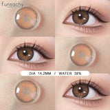 Popxstar  1Pair Natural Brown Gray Contact Lenses for Eyes Fashion Korean Eye Makeup Contacts Beautiful Pupil Yearly Cosmetics