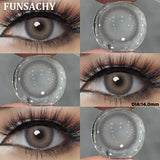 1 Pair Gray Lenses Colored Contacts for Eyes 14.0mm~14.5mm Contact Lenses Hazel Lenses Natural Beauty Cosmetic New Lens