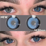 Popxstar 1Pair Myopia Lenses Color Contact Lenses for Eyes Lenses With Diopters Prescription Fashion Lenses Blue Eye Lenses