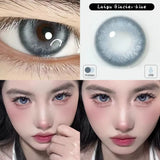 Popxstar  -(2pcs)1Pair Myopia Color Contact Lenses for Eyes Fashion Prescription Lenses Beauty Pupils Blue Green Brown Grey Lenses