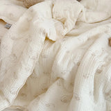 Popxstar Baby Camellia Rose Print Muslin Blanket Quilt for Summer Infant Floral Muslin Comforter Napping Cover for Baby Bedding Quilts