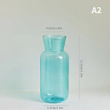 Popxstar Glass Table Vase Creative Flower Vase Decorative Glass Bottles Clear Glass Vases for Centerpieces Home Decor Nordic Vase