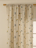 Popxstar 1PC Linen Wheat Fringe Embroidery Hanging Fringe Curtains Living Room Bedroom Window Decoration Blocking Rustic Style Curtains