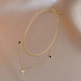 Popxstar 316L Stainless Steel Multilayer Chain Star Charm Necklace Bracelet For Women New Trend Jewelry Set Girls Party Gifts