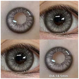 Popxstar 1 Pair(2pcs) Myopia Contact Lenses for Eyes Pupils Prescription Lenses With Diopters Fashion Blue Green Eye Color Lenses