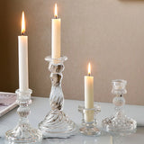 Popxstar Novelty Glass Candle Holder Nordic Decor Candlestick Romantic Candle Stand Desk Accessories Wedding Centerpieces Ornament Gifts