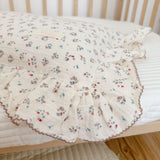 Popxstar INS Ruffle Edge Gauze 100% Cotton Princess Pillow Case 30X50 48X74cm Breathable Pillowcase Decorative for Home Bedding Bedroom