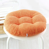 Solid color round Seat cushion thick linen-cotton chair stool cushion Four Seasons winter home kindergarten school student