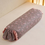 Popxstar  1Pc Floral Ruffles Yoga Cervical Pillow Pure Cotton Buckwheat Pillow Health Care Stick Pillow Cervical Physiotherapy Neck Pillow