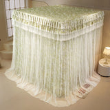 2 Layers Bed Valance Mosquito Net with Frame Dustproof Shading Bed Decoration Curtain 1.2 1.5 1.8 2.0 Bed