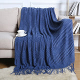 Popxstar  Summer Blanket for Bed Sofa Knitted Blanket With Tassel Nap Blankets Air Conditioning Blanket Soft Throw Blanket Bed Sheet Cover