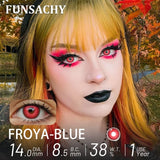 Popxstar  1Pair Candy Color Cosplay Contact Lenses for Eyes Pink Red Eye Makeup Contacts Yearly Pupils Green Halloween Softlens