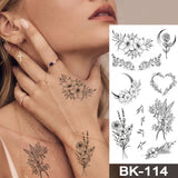 Popxstar  Wholesale Waterproof Temporary Tattoo Sticker Flash Tattoos Lip Print Butterfly Flowers Body Art Arm Fake Sleeve Tatoo