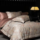 Popxstar  Premium 1000TC Egyptian Cotton Yarn-dyed Jacquard Luxury Bedding Set Duvet Cover Flat/Fitted Bed Sheet Pillowcases 4Pcs
