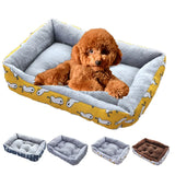 Popxstar  Square Dog Bed (S-3XL) Large Pet Dog House Cushion Kennel Soft Fleece Nest Dog Cat Baskets Mat Winter Waterproof Accessories