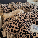 Latest French Style Winter Thickened Milk Fleece 4pcs Bedding Sets Soft Luxury Warm Quilt Cover Sheet Pillowcases