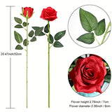 Popxstar 12pcs Realistic Artificial Rose Bouquet for Weddings, Birthdays, and More  for Floral Arrangements and Home Decor