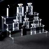 Popxstar  Acrylic Risers for Display 2-5 Tier Acrylic Display Stand Perfume ,Clear Cupcake Stand Holder for Figures Dessert Doll Shelves