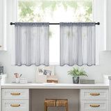 Popxstar Short Curtains for Living Room Bedroom Curtains for Kitchen Solid Color Curtains for the Hotel Office Room Window Valance Drapes