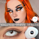 Popxstar  Cosplay Blind Black Lenses Anime White Eye Color Lens Halloween Vampire Lenses Cosmetic Colorful Multicontacts Red Lens