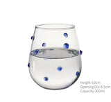 Popxstar Hand Made Glass Lovely Color Water Cup Gift Candy Color Dots Cup Drinking Utensils Decor Glass Cup Coffee Mug Cute Tumbler