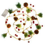 Popxstar Christmas String Lights, 20 LED 71inch Christmas Garland Battery Operated, Red Berry LED String Lights Copper Wire Lights Decor