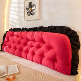 Popxstar Tatami Pillow Headboard Sleeping Neck Body Pillow Pink Pillow Bed Bedside Cushion Large Backrest Support Bolster Room Decor