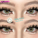 Popxstar  1Pair Fashion Big Lenses Colored Contact Lenses for Eyes Beauty Blue Eyes Lenses Natural Green Brown Grey Lens