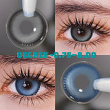 1 Pair Color Contact Lenses for Eyes Lenses with Diopters Myopia Color Lenses Green Contact Lenses Blue Lenses