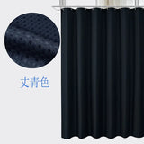 Popxstar Curtain Bathroom Bathroom Punch-free Shower Curtain Fabric Plain  Waterproof and Mildew-proof Polyester Shower