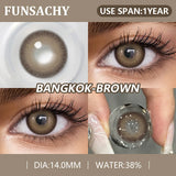 Popxstar  2pcs High Quality Color Contact Lenses for Eyes Cosmetic Gray Lenses Contact Fashion Beauty Pupil Eye Contacts Yearly