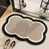 Linen Diatomaceous Earth Bath Rug Non Slip Water Absorbent Bathroom Door Mat for Home Entry Shower Room Floor Carpet Quick Dry