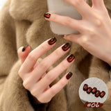 1-8pcs TC Yellow Nails Lucky Red Cat Eye Gel Nail Polish New Blinking Wine Red Cherry Glass Bead Nail Art Nail Supplies