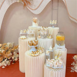 Popxstar Cylindrical Paper Folding Festival Decoration Background Ornament Wedding Cake Stand Dessert Table Birthday Party Ramadan Decora