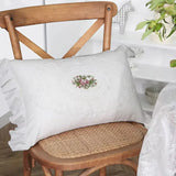 popxstar with Lotus Frill French Lace Pillow Cover Washed Material Comfortable Embroidered Cushion Cover Soft Pillow Shell Bedroom