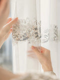 Popxstar  Luxury French style sequin tube embroidery decoration, exquisite bedroom and living room screen curtain